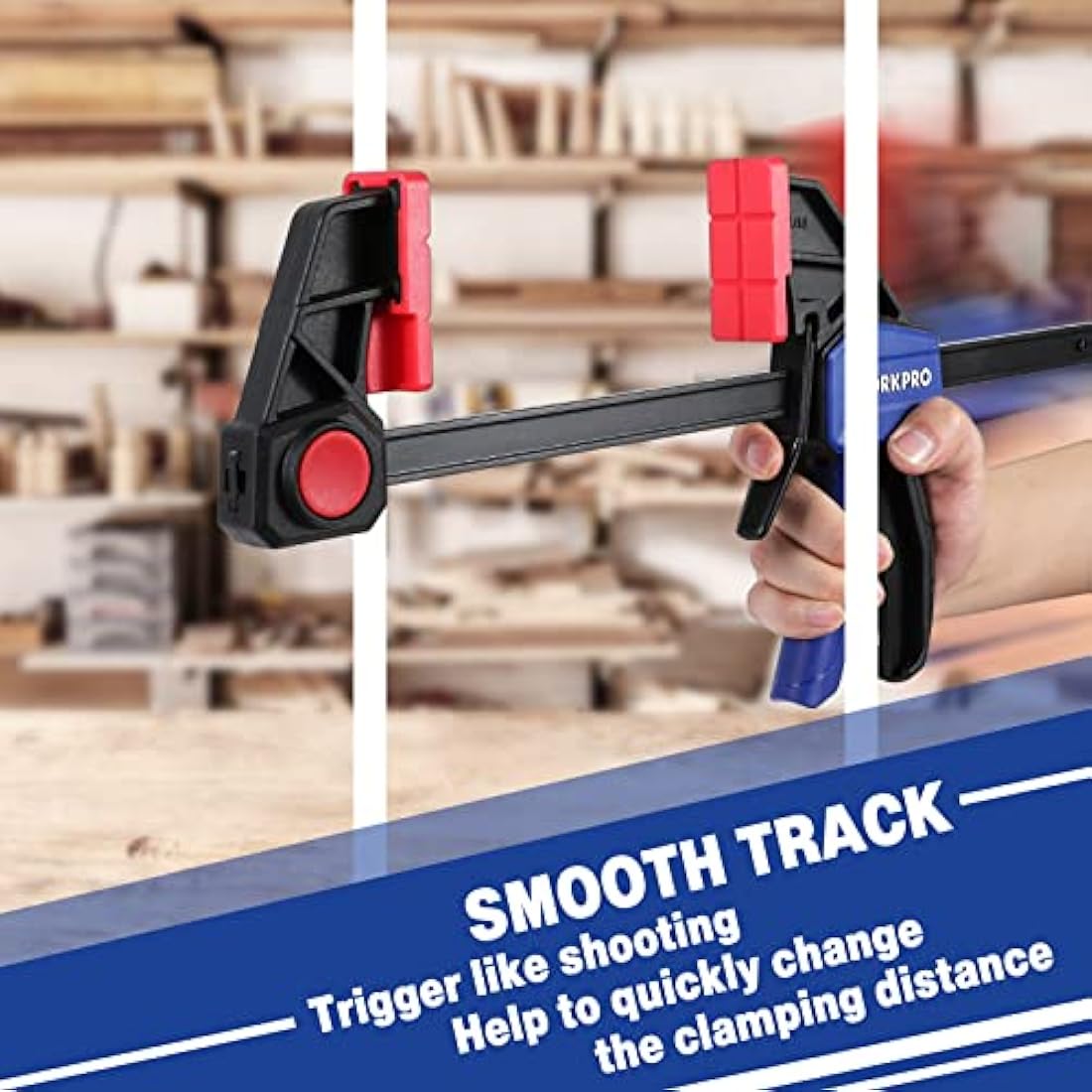 WORKPRO 2-Pack Heavy Duty 300mm F-Clamps | 300 LBS Quick Release Set