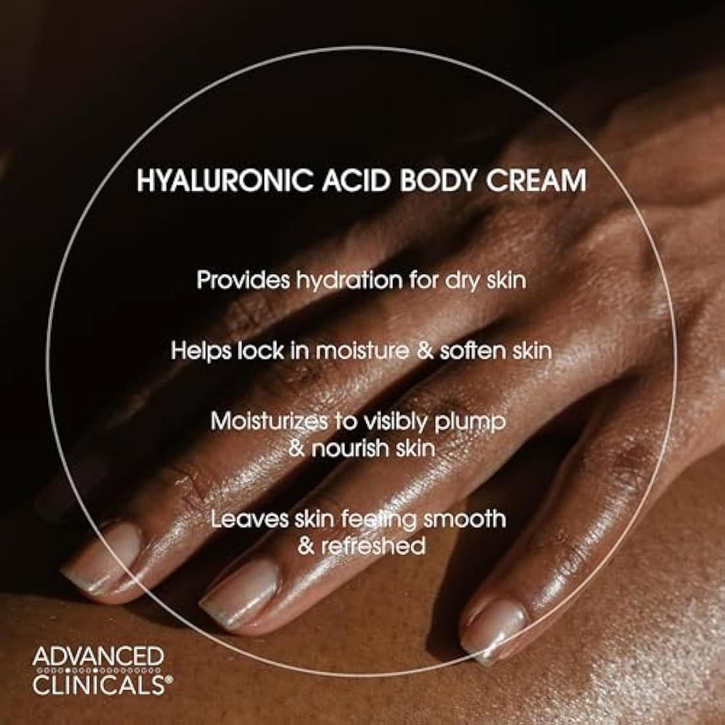 Advanced Clinicals Hyaluronic Acid Anti-Aging Cream - Face & Body (2-Pack)