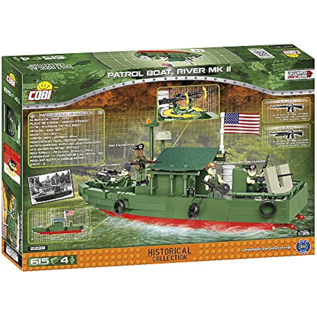 COBI Patrol Boat River MK II Military Model Building Set - 615 Pcs
