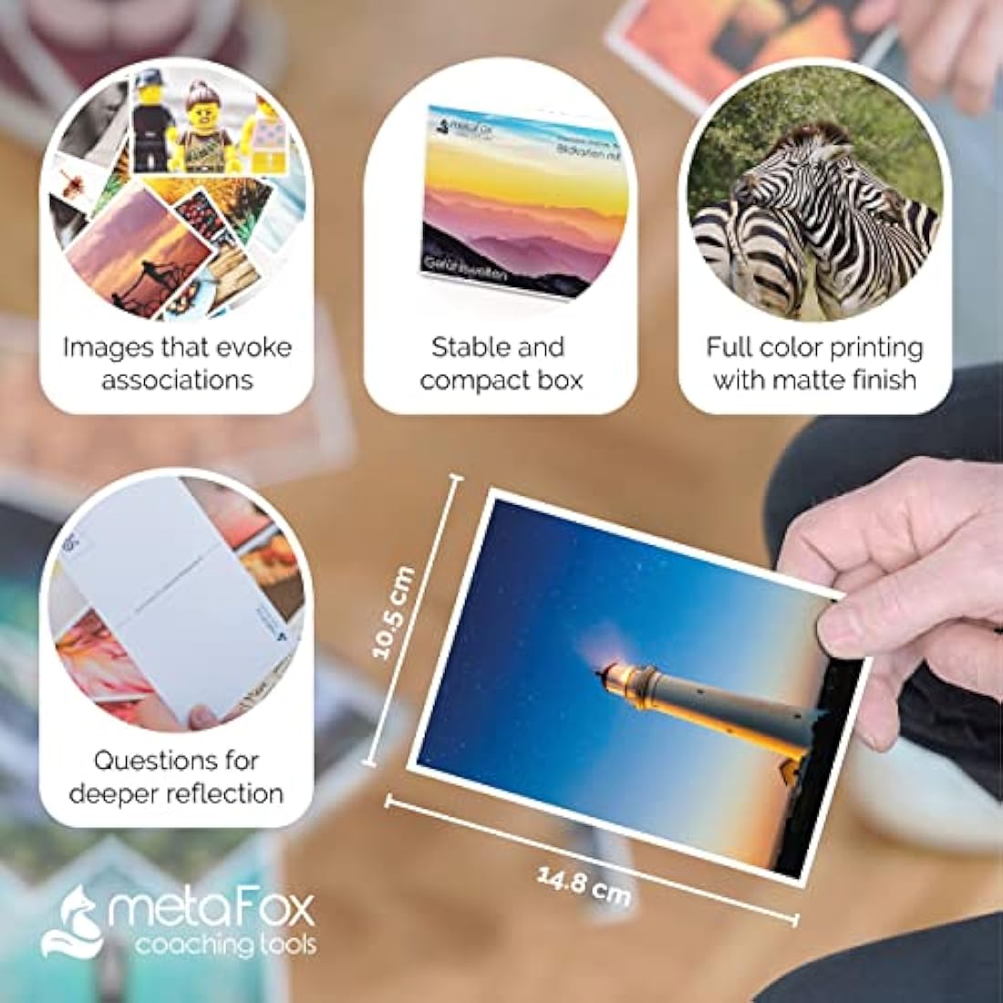 metaFox World of Emotions Postcard Pack | 52 Coaching & Therapy Cards