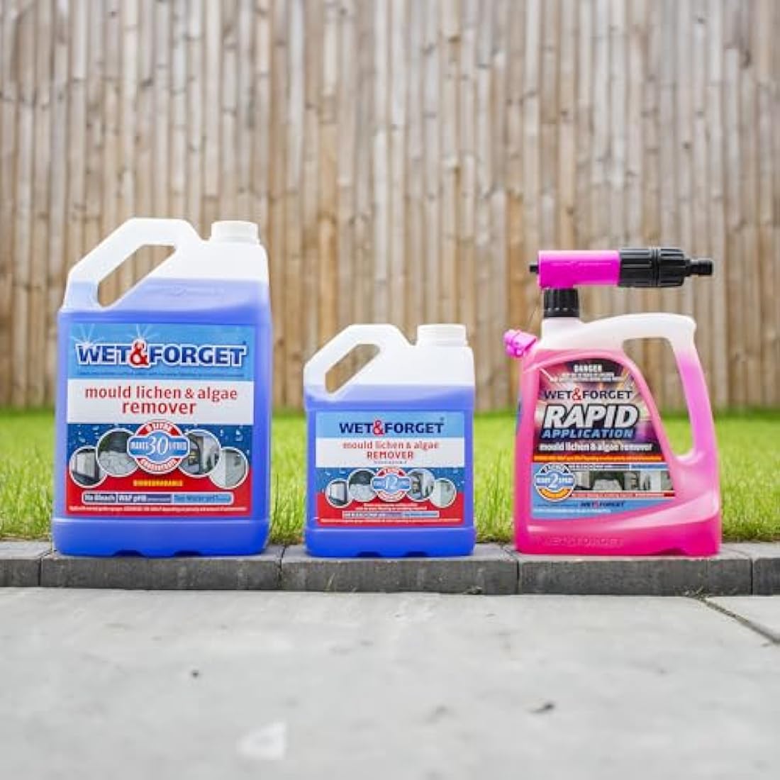 Wet & Forget Rapid Application Mould & Algae Remover - 2L Patio Cleaner