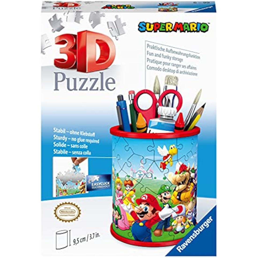 Ravensburger Super Mario 3D Jigsaw Puzzle Pencil Pot - 54 Piece Holder