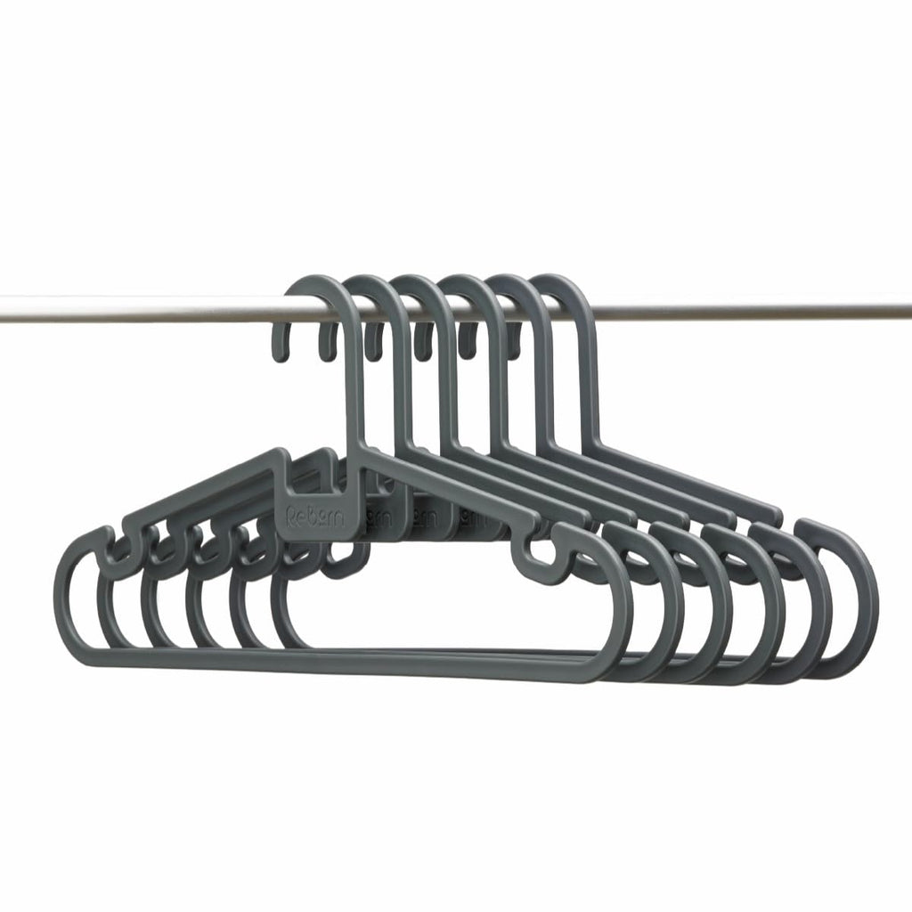 ReBorn Recycled Coat Hangers Pack of 5 Wardrobe Clothes Non Slip Made in UK