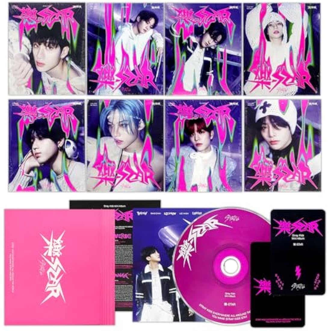 Stray Kids Rock-STAR Postcard Ver. Set - K-Pop Album with Photocard