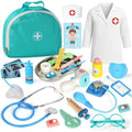 Lehoo Castle Kids Doctor Kit – 36pc Wooden Pretend Play Medical Set