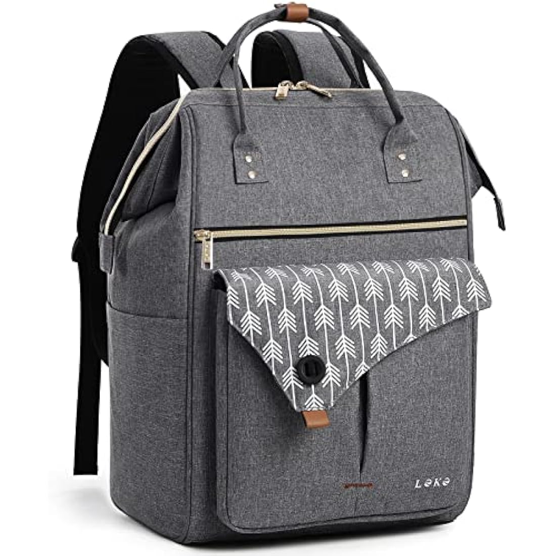 Lekesky 17.3" Laptop Backpack – Waterproof Travel Rucksack, Grey
