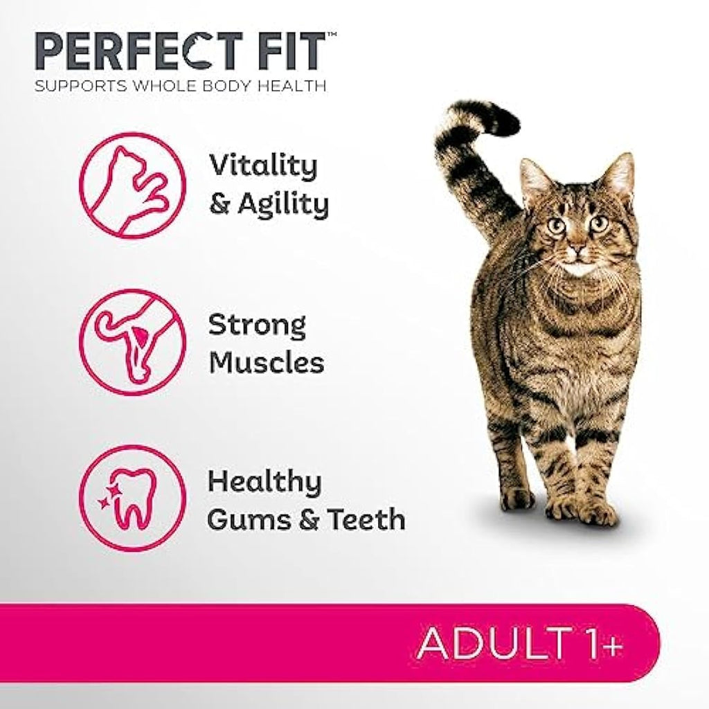Perfect Fit Adult 1+ Dry Cat Food | Rich in Salmon | 7 kg Bag