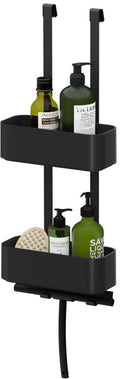 Tiger 2-Store Hanging Shower Caddy | Adjustable Black Rack - 25cm