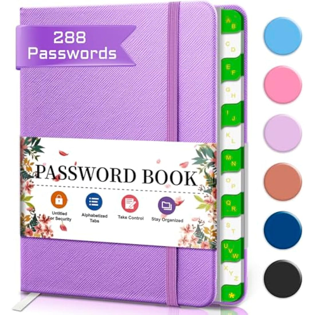 Jolof Store Password Keeper Journal - Website Login Tracker, Purple