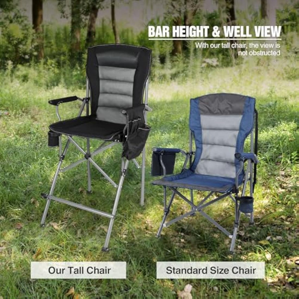 REDCAMP Tall Folding Director Chair with Footrest | Heavy Duty 300 lbs