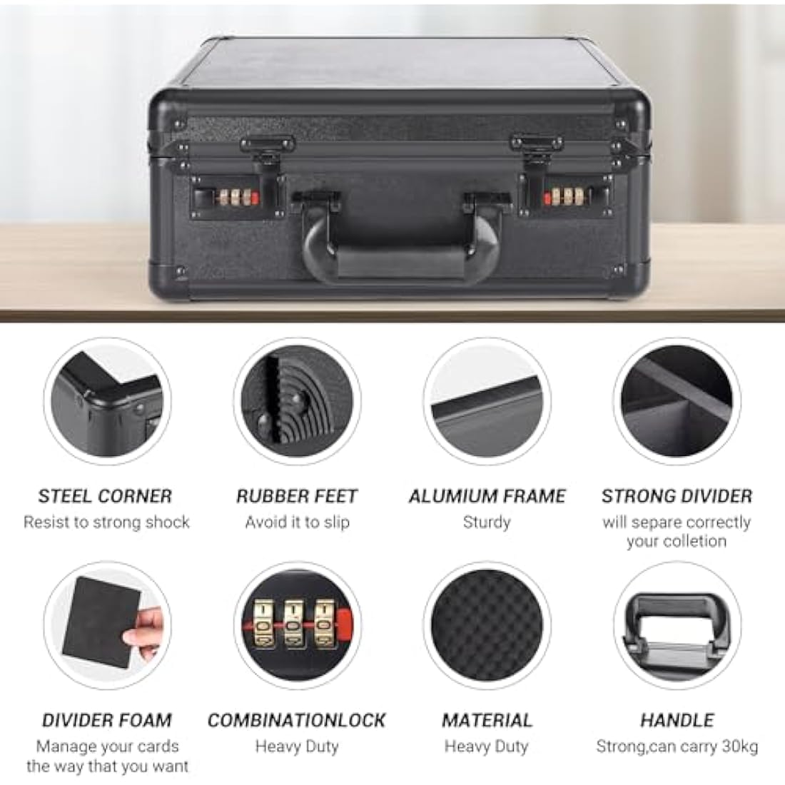 Graded Card Storage Box | 3-Slot Waterproof Trading Card Case