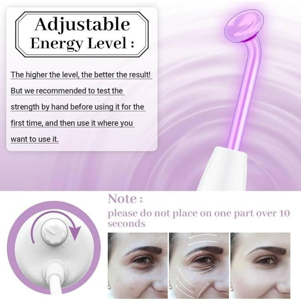TUMAKOU High Frequency Facial Wand – Argon Light Therapy Skin Machine