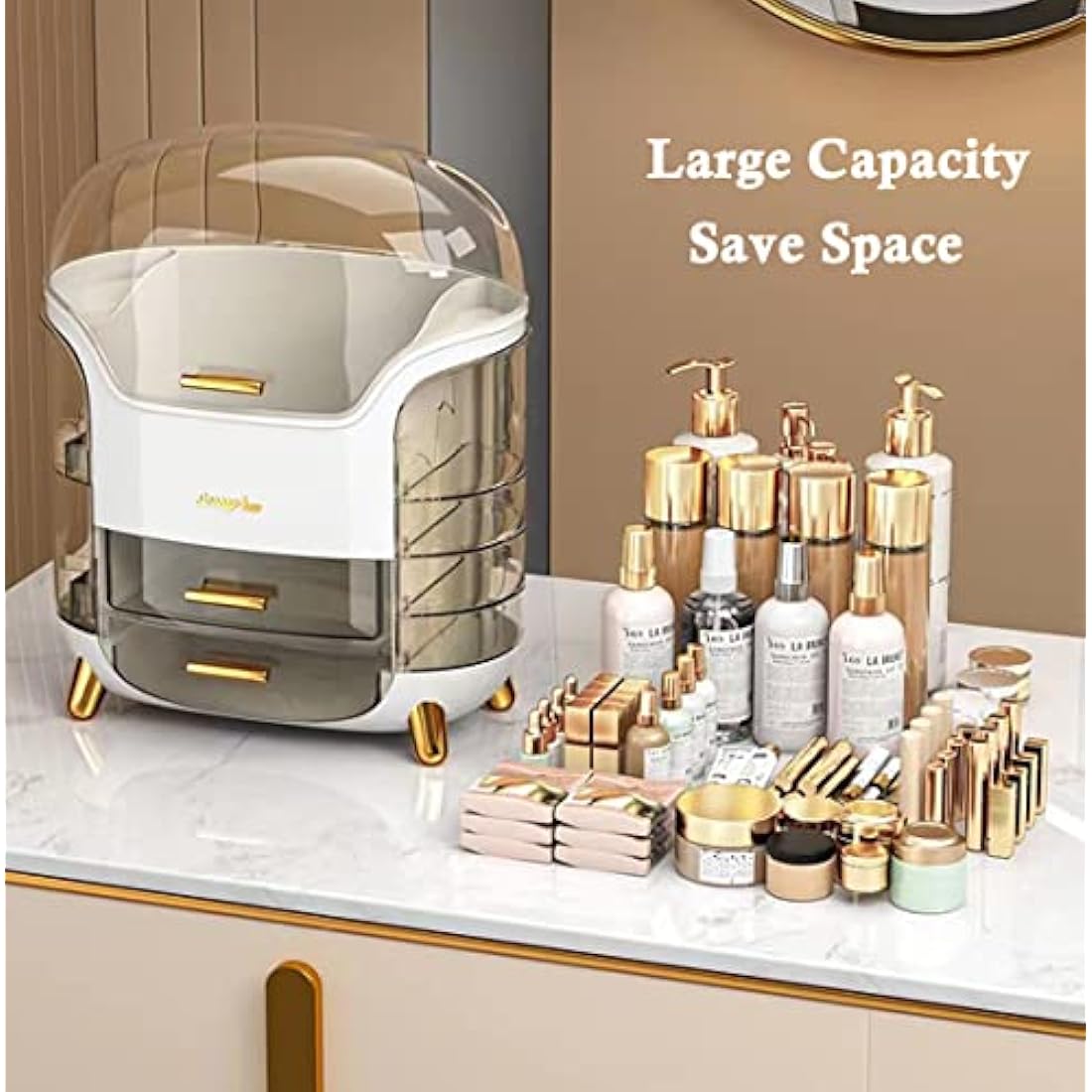 Jolof Store Acrylic Makeup Organiser | Dustproof Cosmetic Storage Box