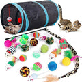 Speedy Panther 21 Pcs Cat Toy Set | Collapsible Tunnel & Feather Wand