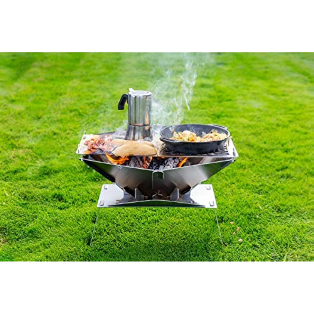 Jolof Store Hexagon Stainless Steel Heat Protection Stand for Camping