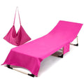 Microfiber Beach Chair Cover Towel with Side Pockets