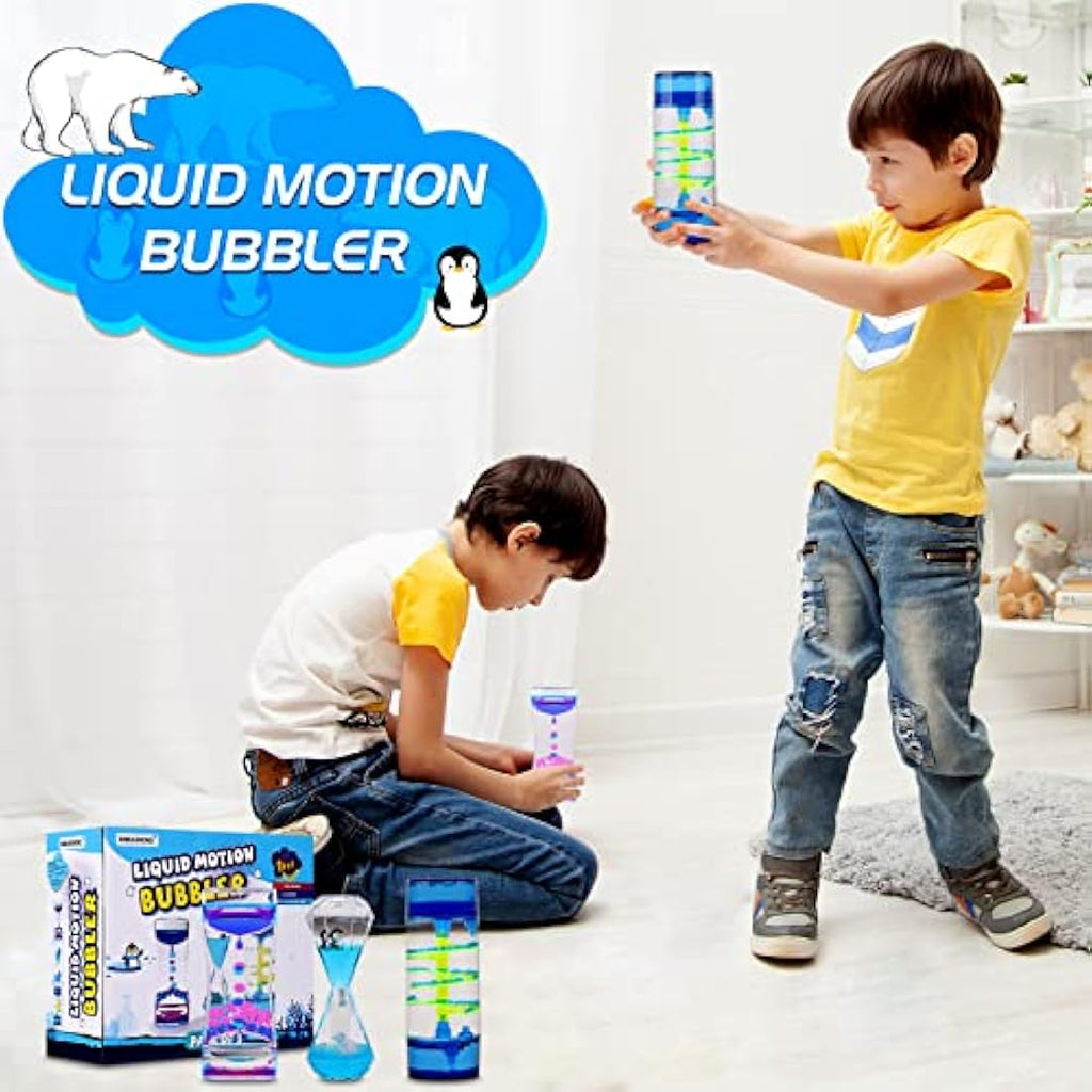 Jolof Store Liquid Motion Bubbler Sensory Toy - 3 Pack Calming Timer