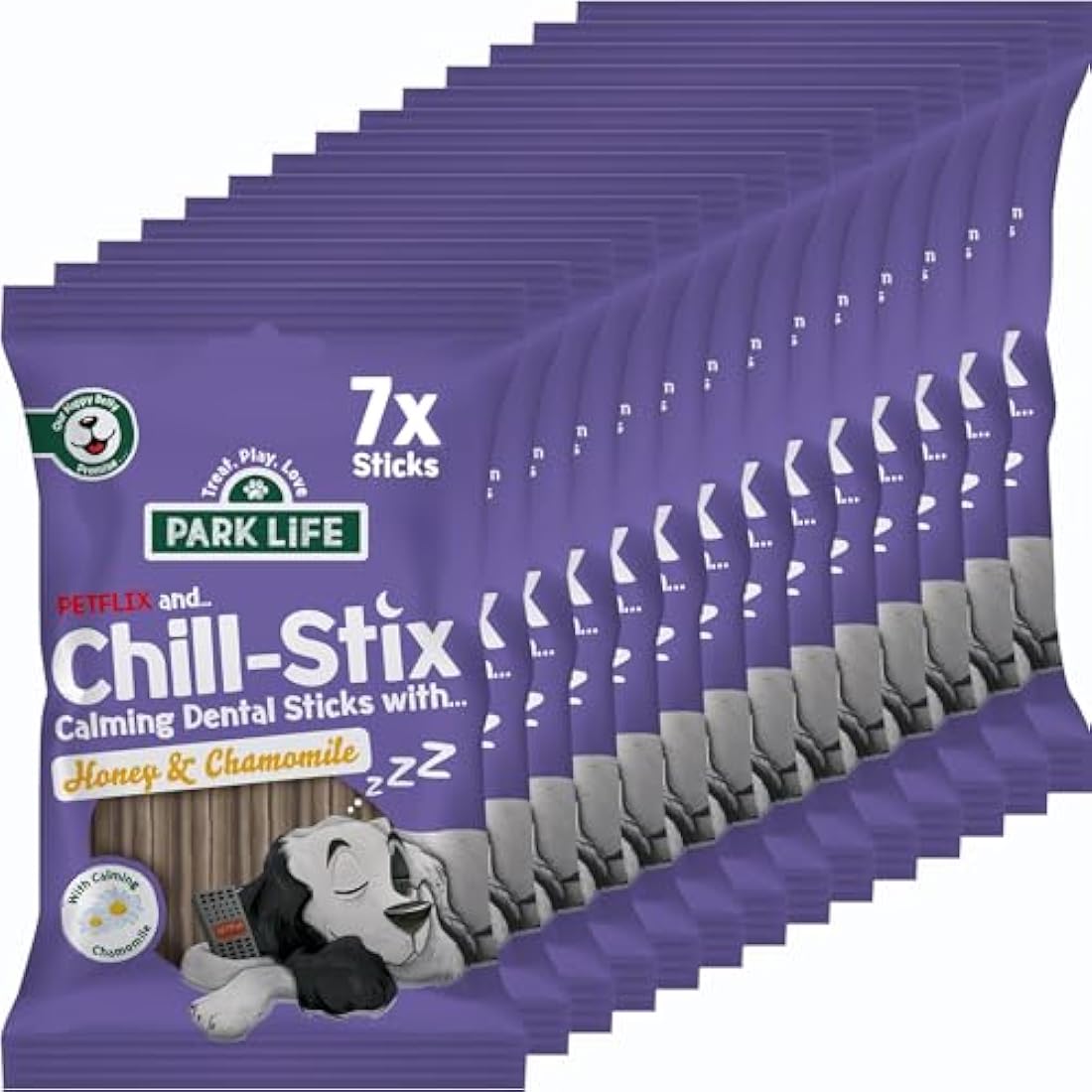 PARK LiFE Chill-Stix Honey & Chamomile Calming Dog Treats - 14 x 180g