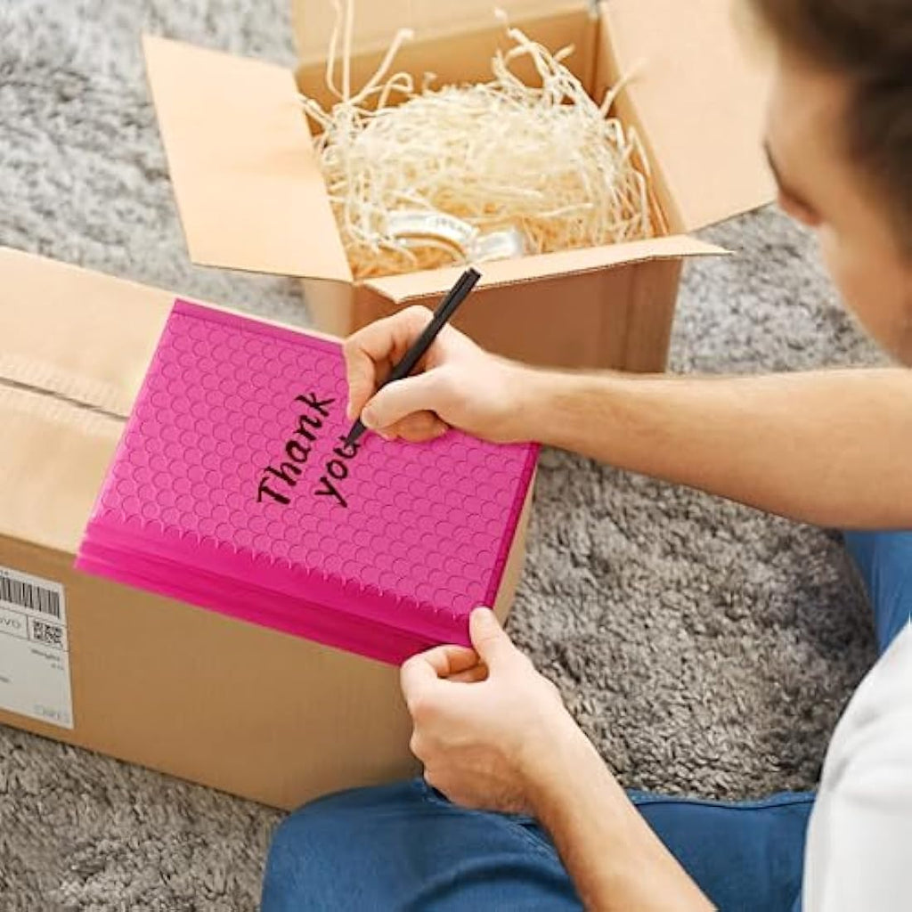 Switory Pink Bubble Mailers – 6x10 Inch Padded Poly Envelopes, 100 Pack