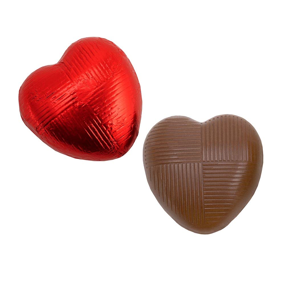 Italian Options Milk Chocolate Hearts – Red Foil Wedding Favors, 500g