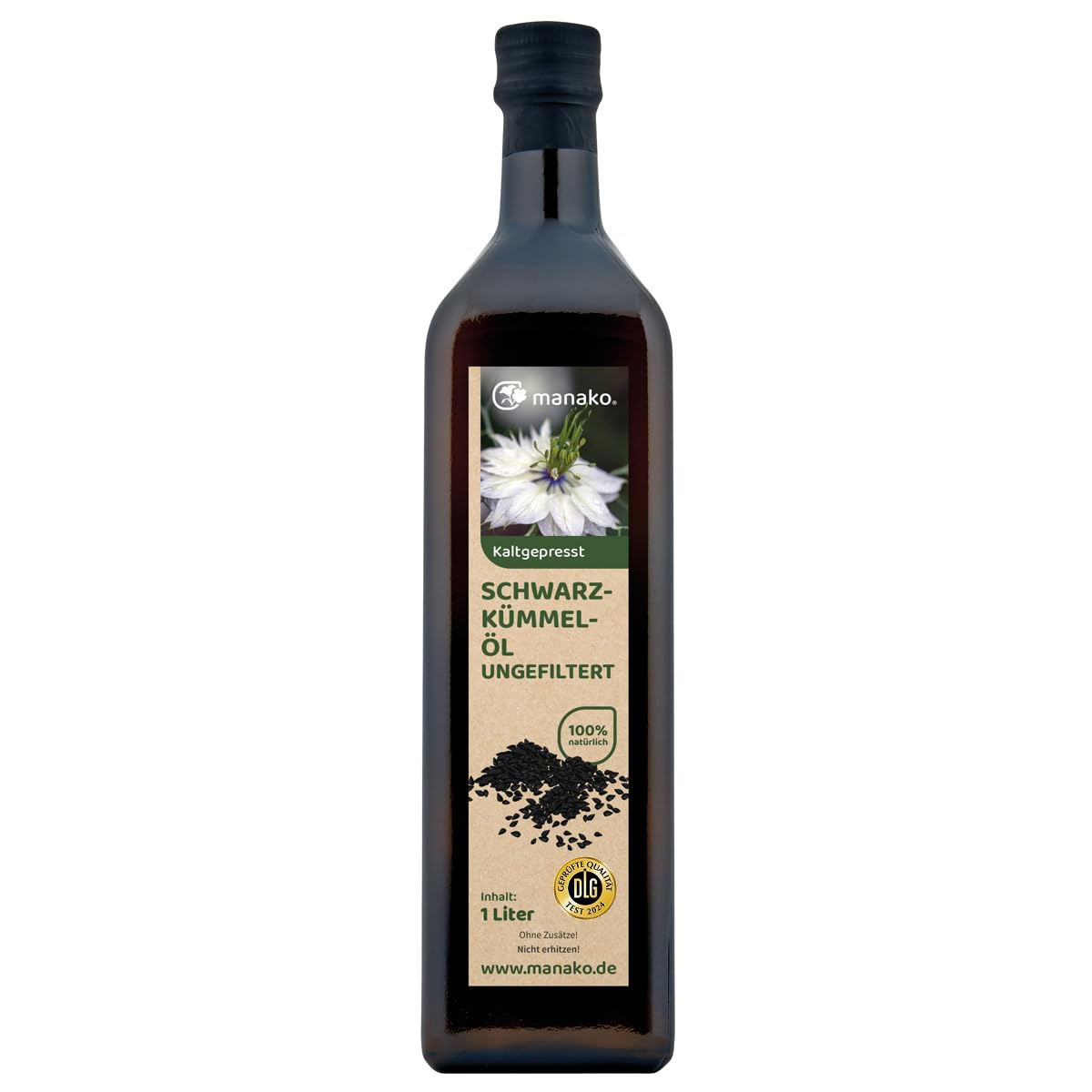 Jolof Store Black Seed Oil – 100% Pure Cold Pressed Egyptian Nigella Sativa 1L