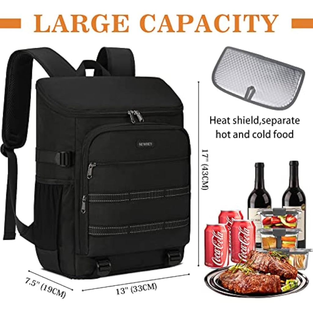 NEWHEY 30L Insulated Cooler Backpack – Waterproof Leakproof Picnic Bag