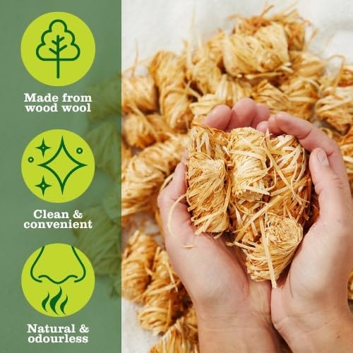 Flamers Natural Firelighters 500 Value Pack | Eco Wood Wool Fire Starters
