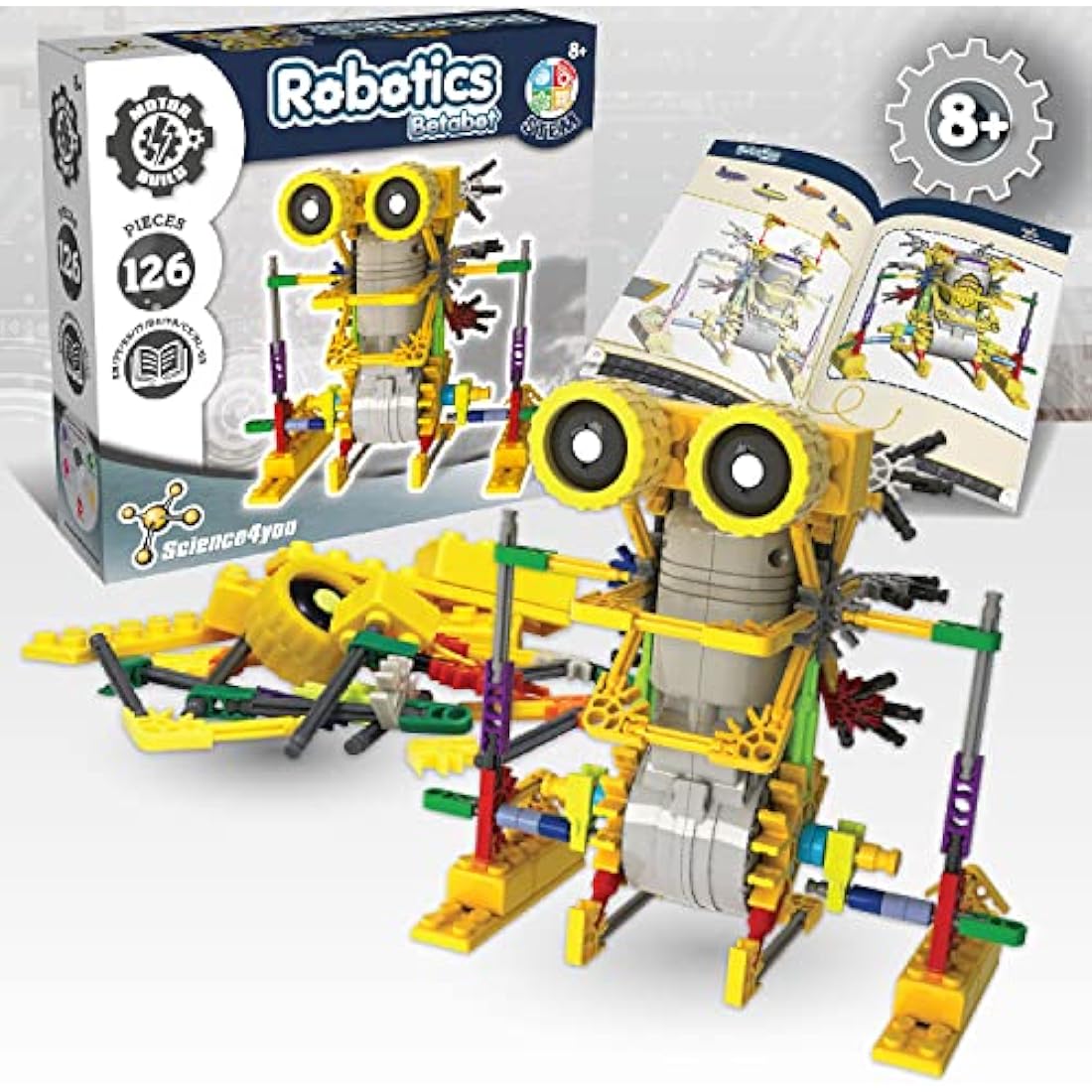 Science4you Betabot Robotics Kit – 126-Piece STEM Robot Building Toy