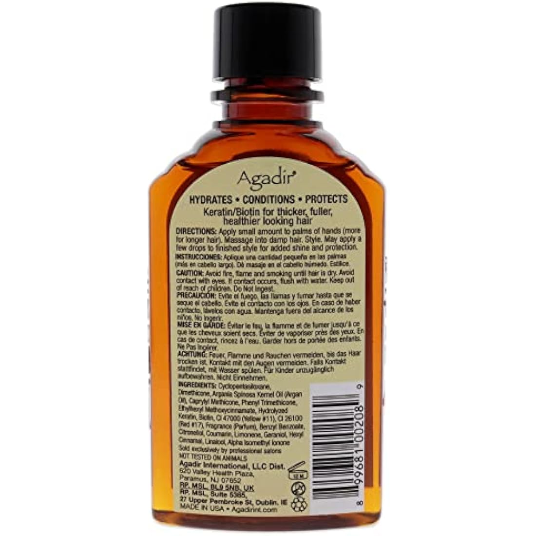 Agadir Argan Oil Hair Treatment - Leave-In Vitamin E Formula - 4oz