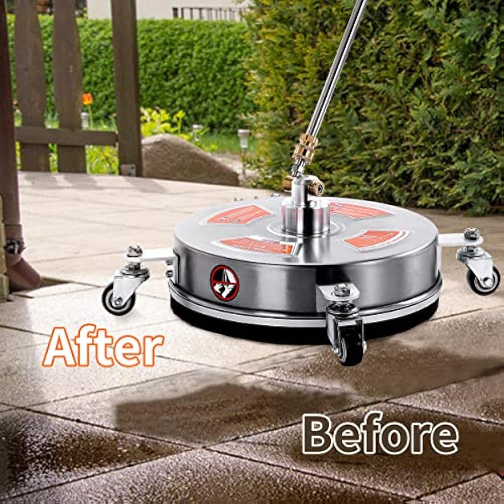 M MINGLE 14" Pressure Washer Surface Cleaner with Wheels – 4000 PSI