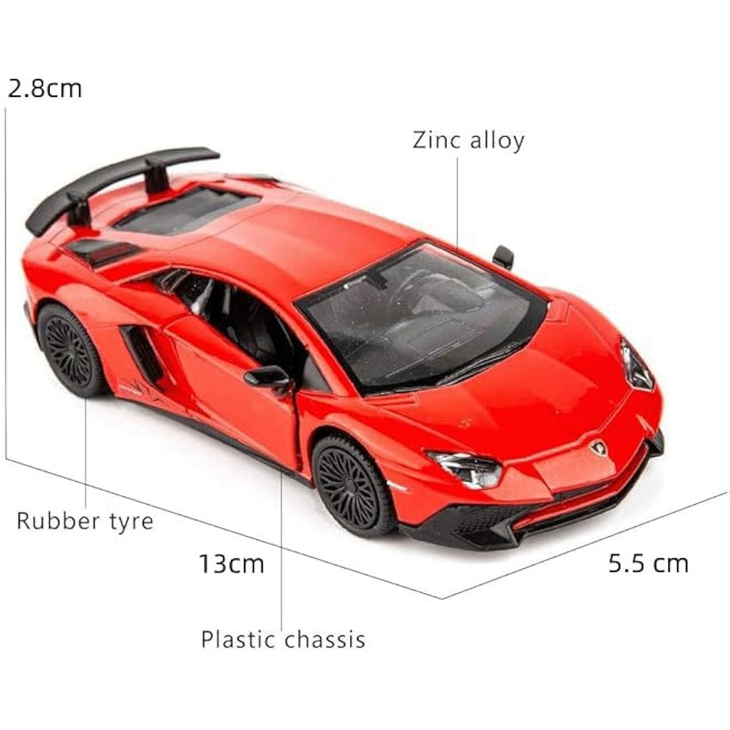 TGRCM-CZ Lamborghini Aventador LP770-4 1/36 Diecast Pull Back Car - Red