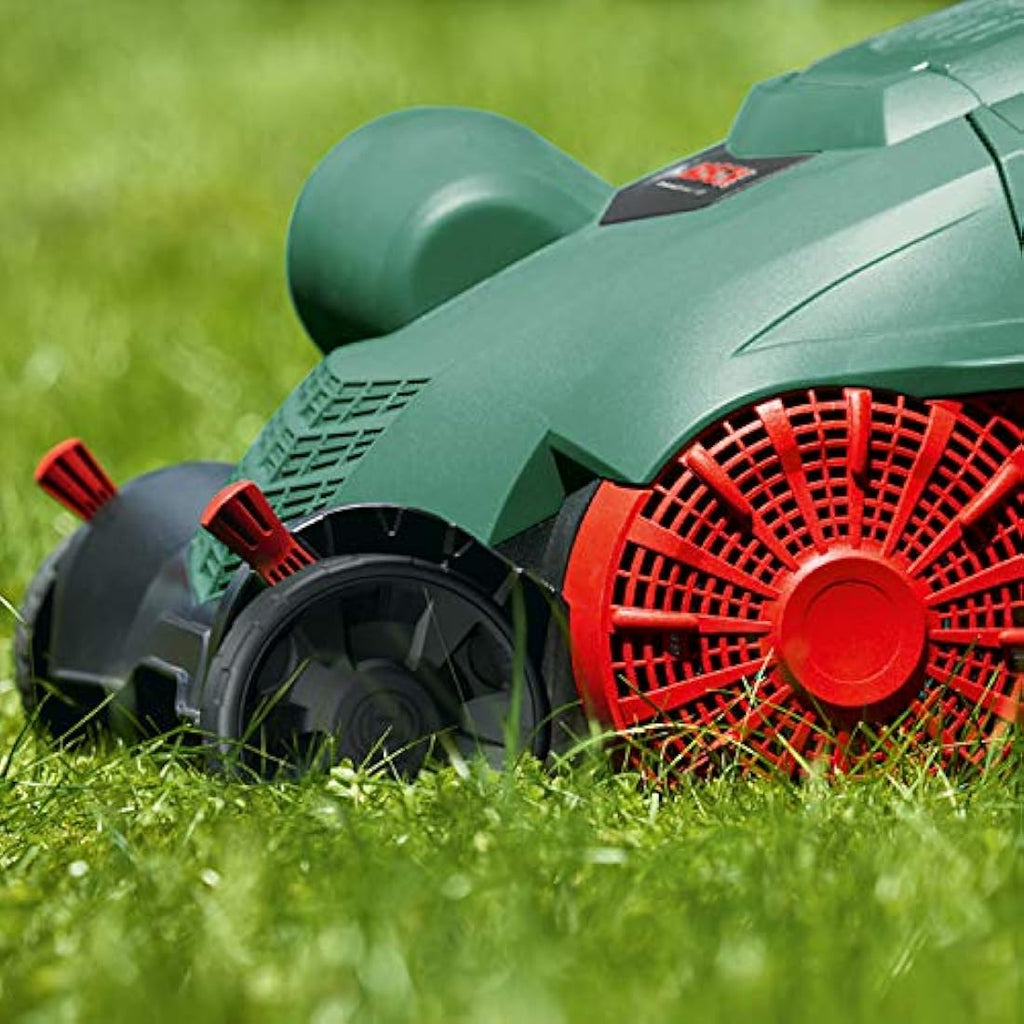 Bosch UniversalRake 900 Electric Lawn Raker – 32cm Width, 50L Box