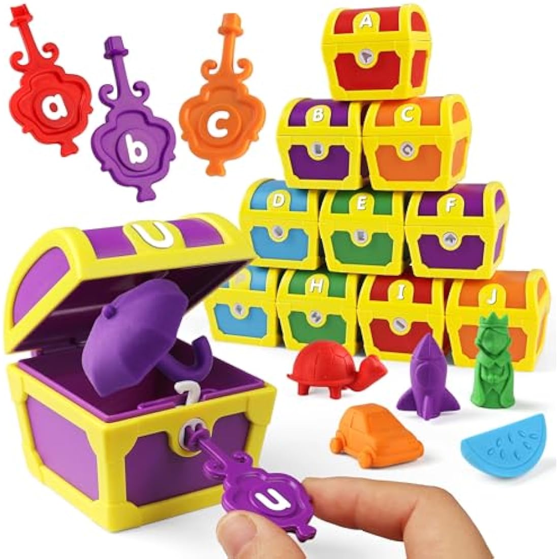 Coogam Alphabet Learning Treasure Locks – ABC Matching Educational Toy