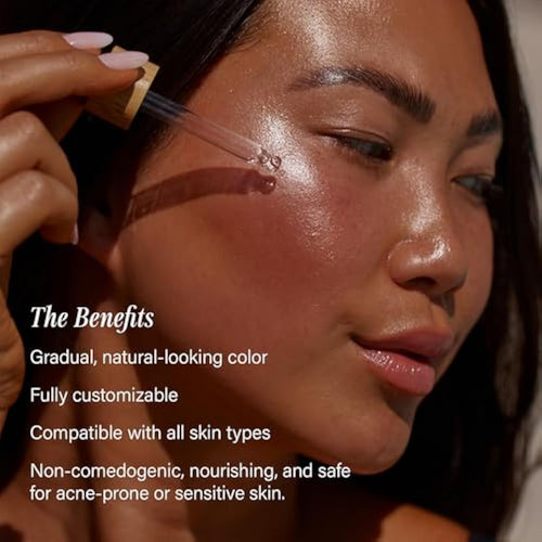 + Lux Unfiltered N°12 Face Tanning Drops | Bronzing Self Tanner with Hyaluronic