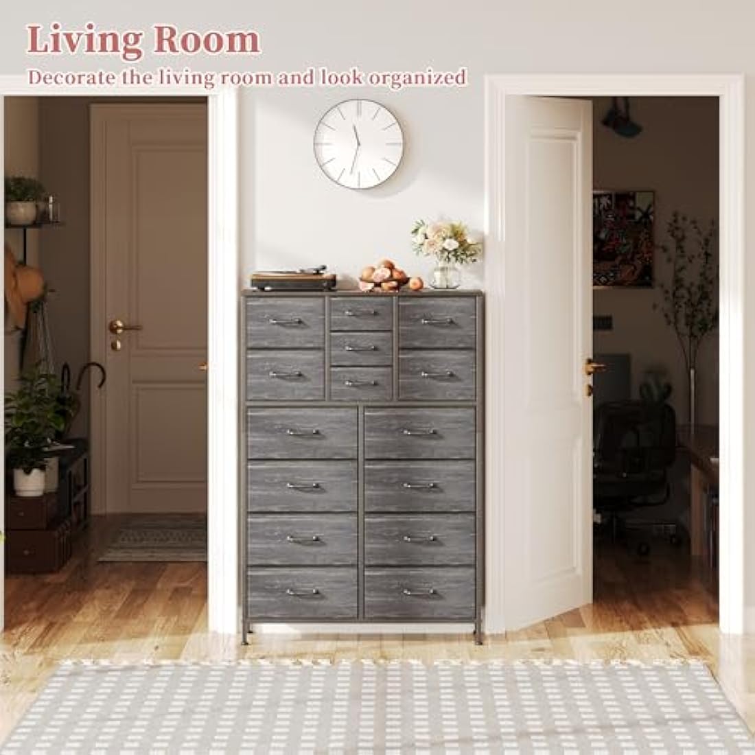 Jolof Store 15-Drawer Fabric Dresser | Large Bedroom Chest of Drawers