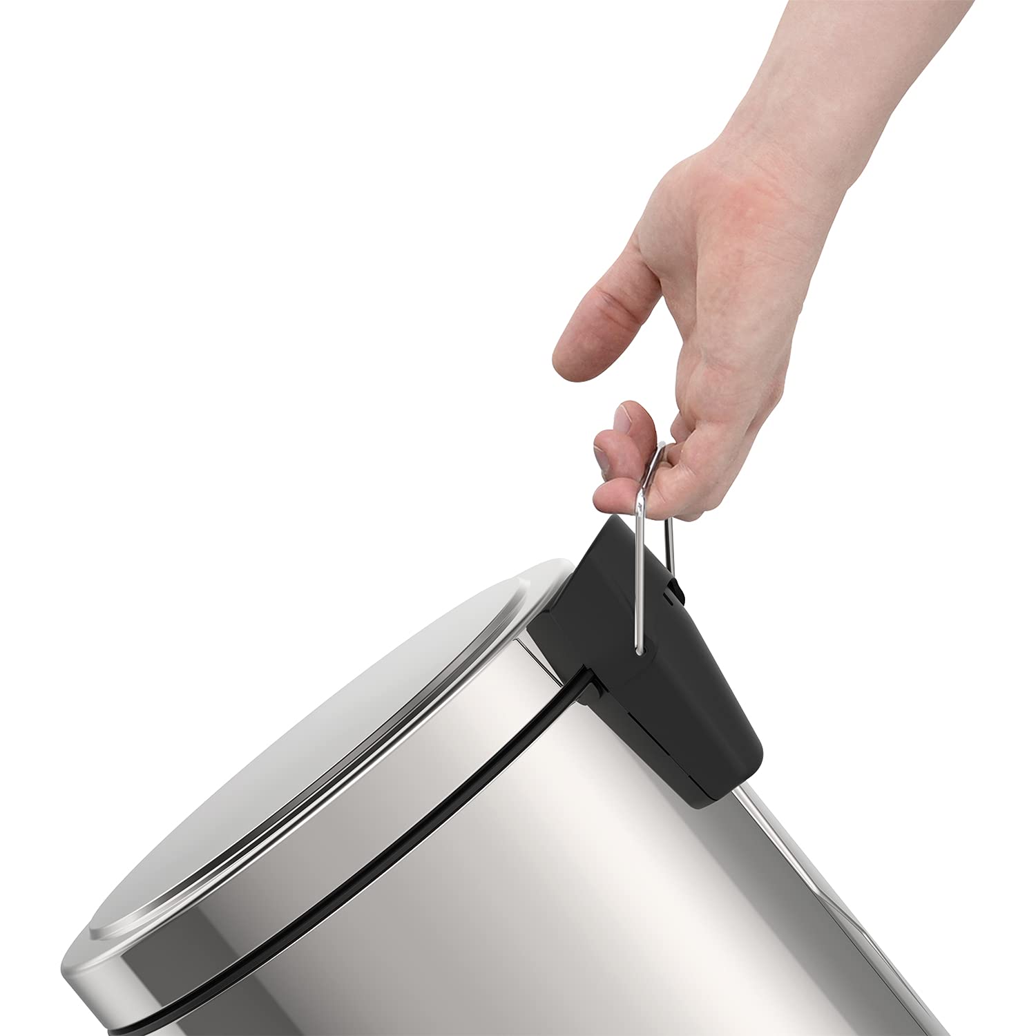 Tramontina 12L Stainless Steel Kitchen Bin – Pedal Waste Bin with Lid