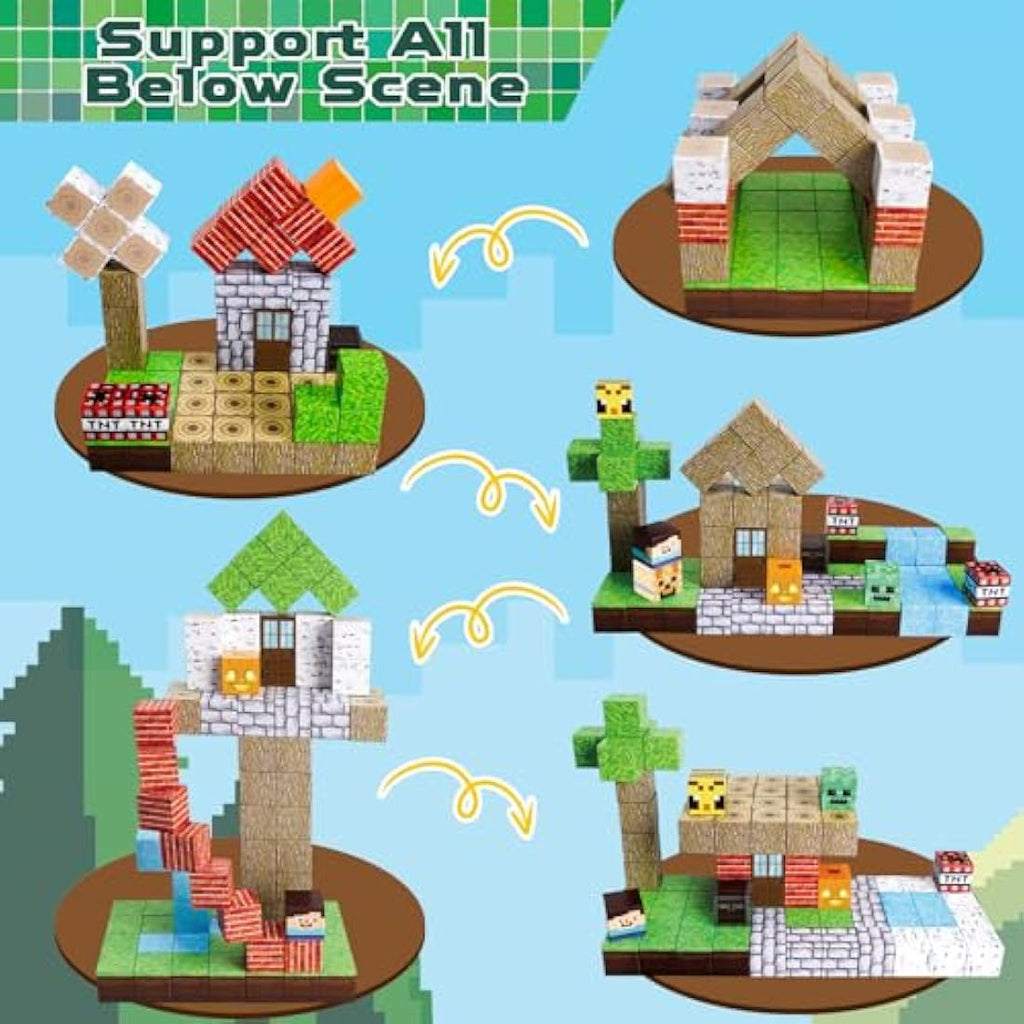 100PCS Magnetic Building Blocks – STEM Montessori Sensory Toys