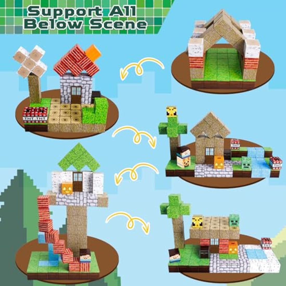 100PCS Magnetic Building Blocks – STEM Montessori Sensory Toys
