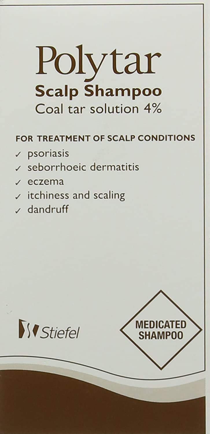 Polytar Coal Tar Scalp Shampoo – Medicated Treatment for Psoriasis & Dandruff