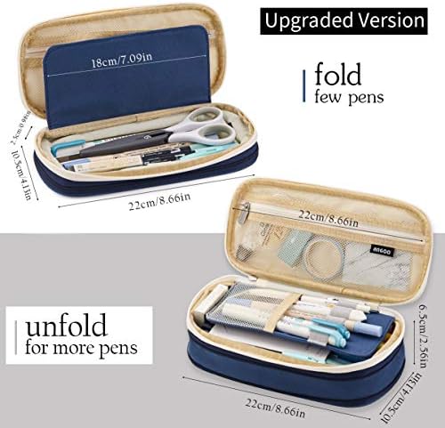 EASTHILL Large Capacity Pencil Case – High Storage School Pen Pouch