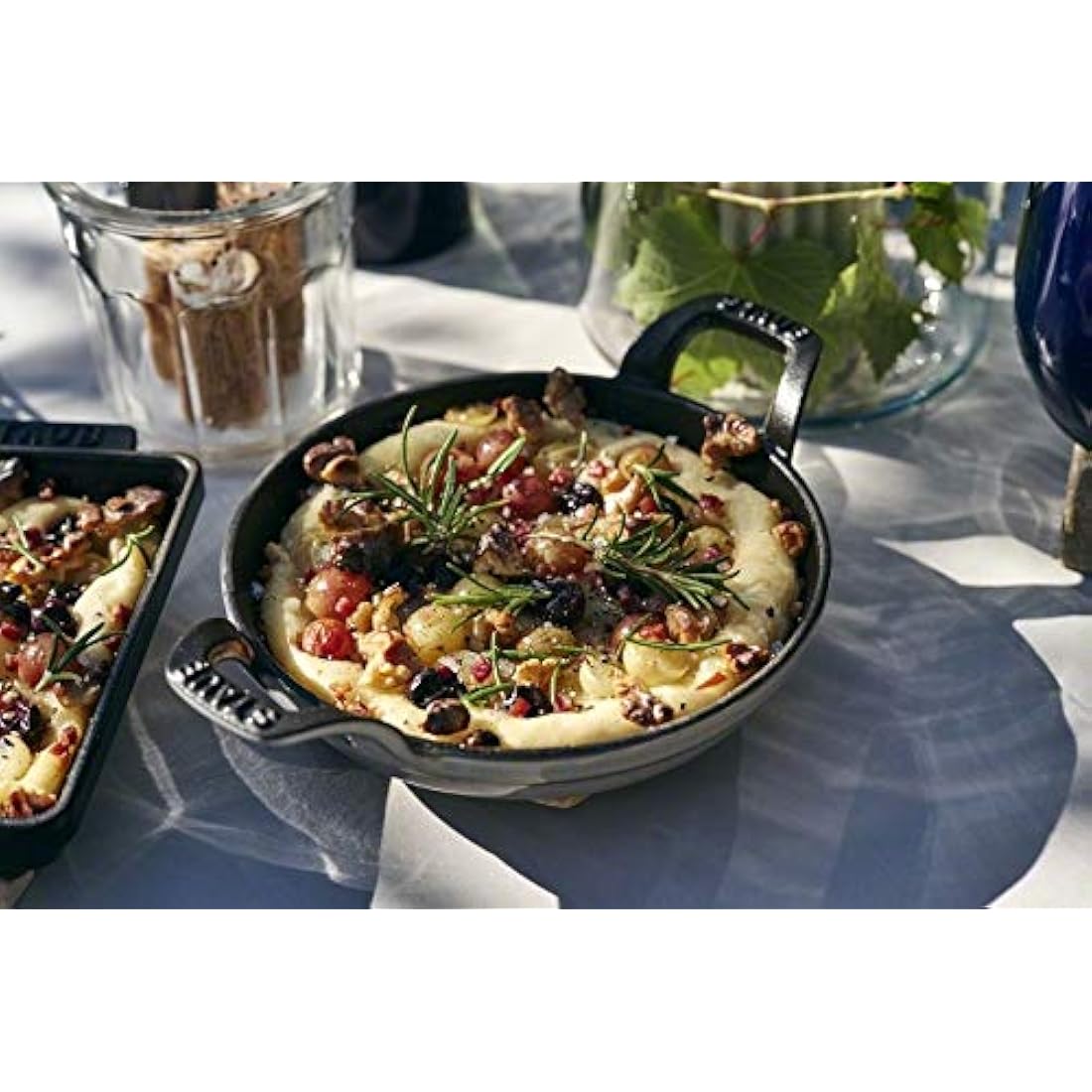 Staub Round Cast Iron Oven Dish - 20cm Matte Black Induction Cookware