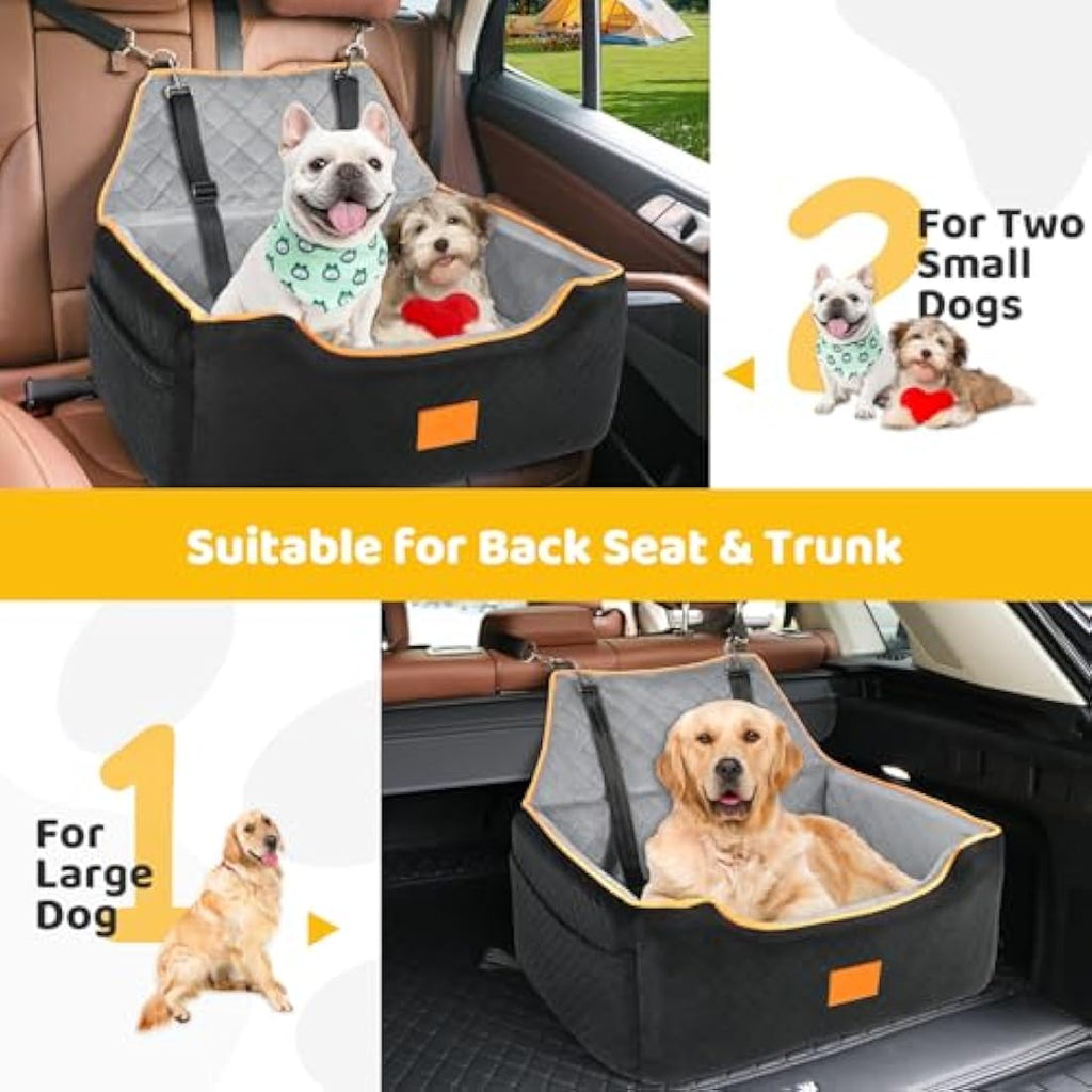 GL GLENSLAVE Dog Car Seat – Large Pet Booster Seat with Washable Cover