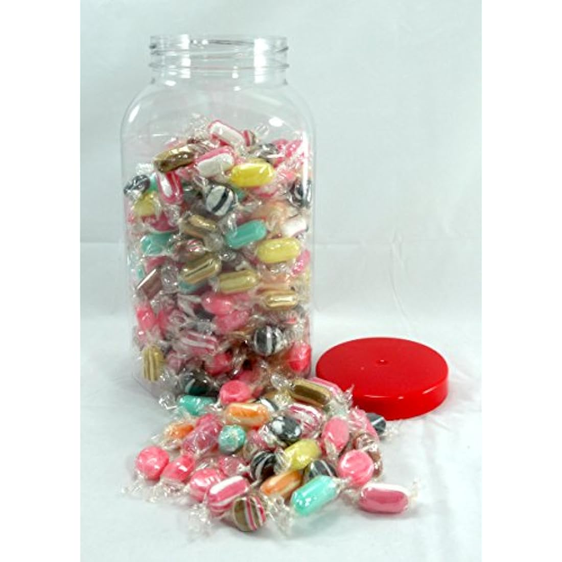 Britten & James 4.5L Large Clear Plastic Sweet Jars with Lids – Pack of 10