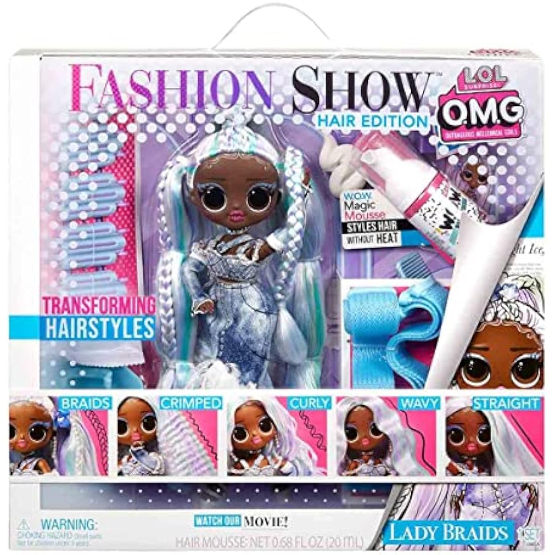 LOL Surprise OMG Fashion Show Hair Edition Lady Braids 10-inch Doll