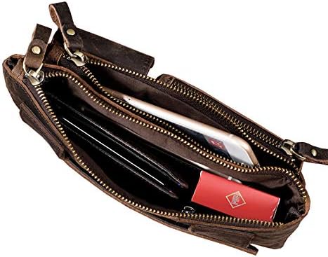 Jolof Store Leather Fanny Pack – Slim Unisex Waist Bag for Travel & Sports