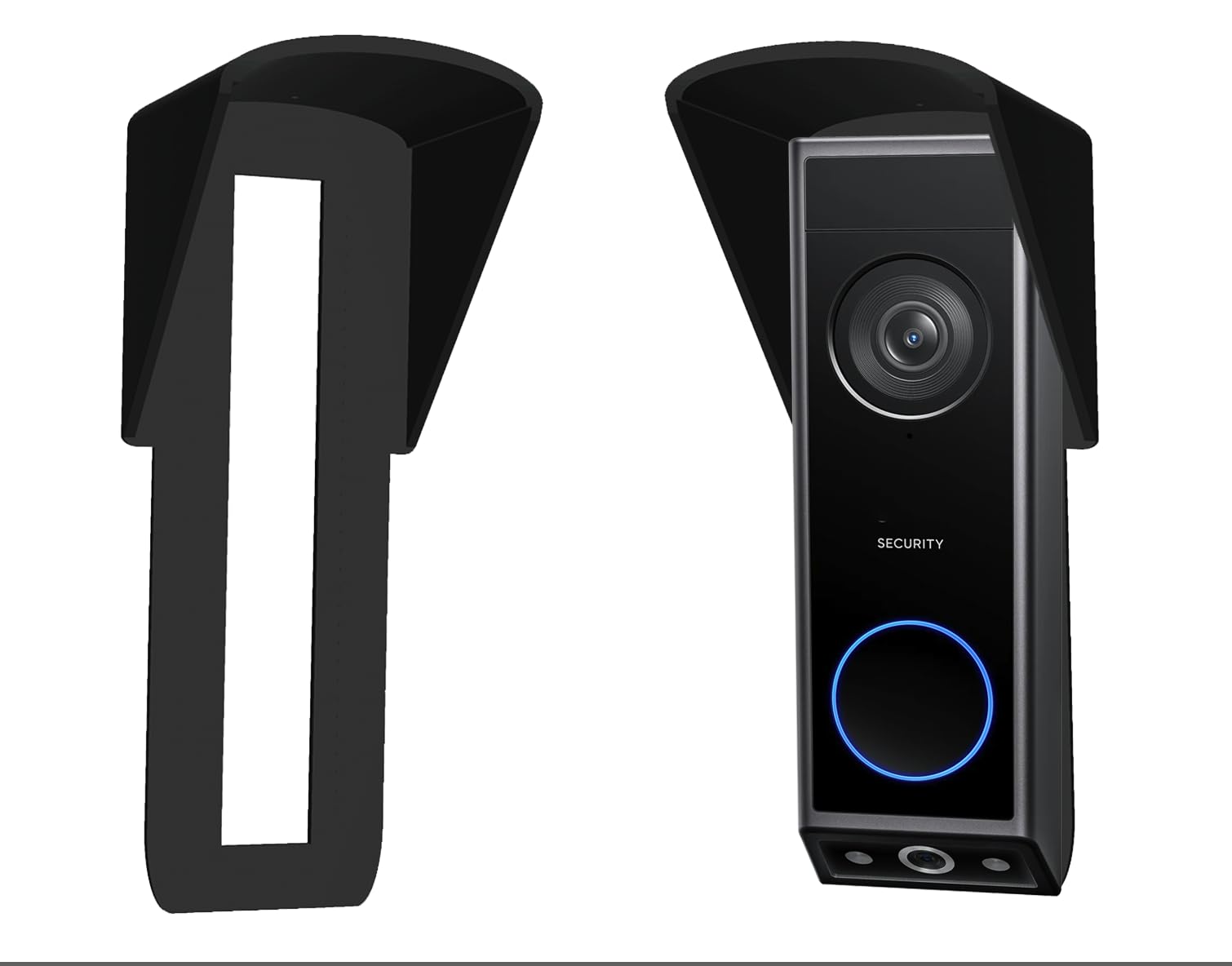 Gestech Rain Cover for Eufy E340 Doorbell – No-Drill Anti-Glare Shield