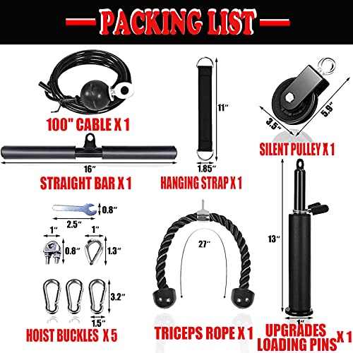 Taeku LAT Pulley System - Home Gym Cable Machine for Strength Training