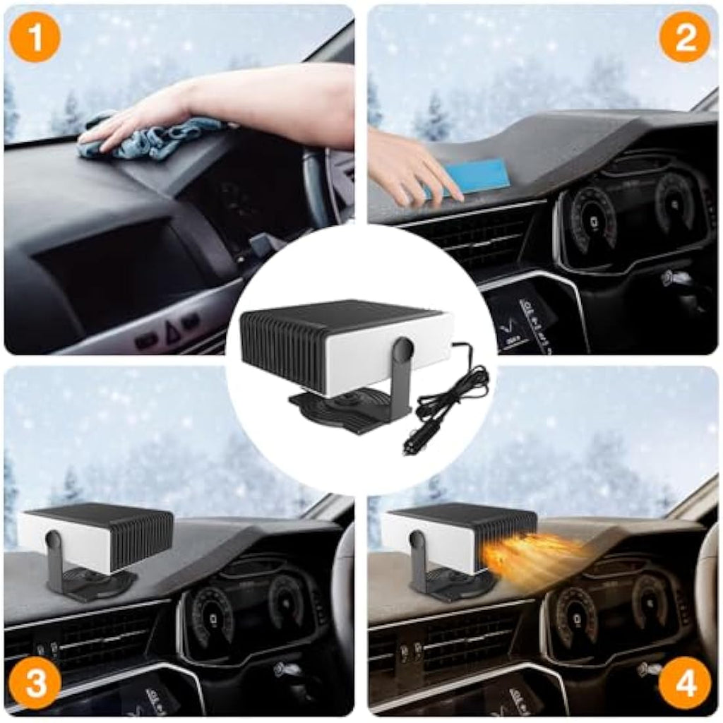 Baceyong 12V 150W Car Heater | Portable Windscreen Defogger & Fan