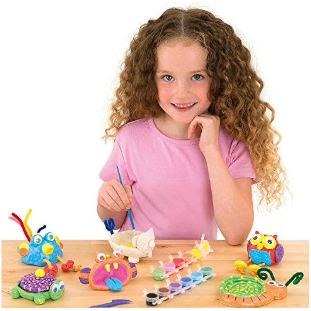 Galt Toys Animal Pottery Kit - Kids Air-Drying Clay Craft Set, Ages 6+