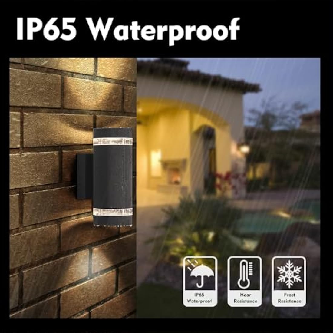 CELAVY Outdoor Wall Lights – IP65 Waterproof Up Down LED Porch Light, 2 Pack